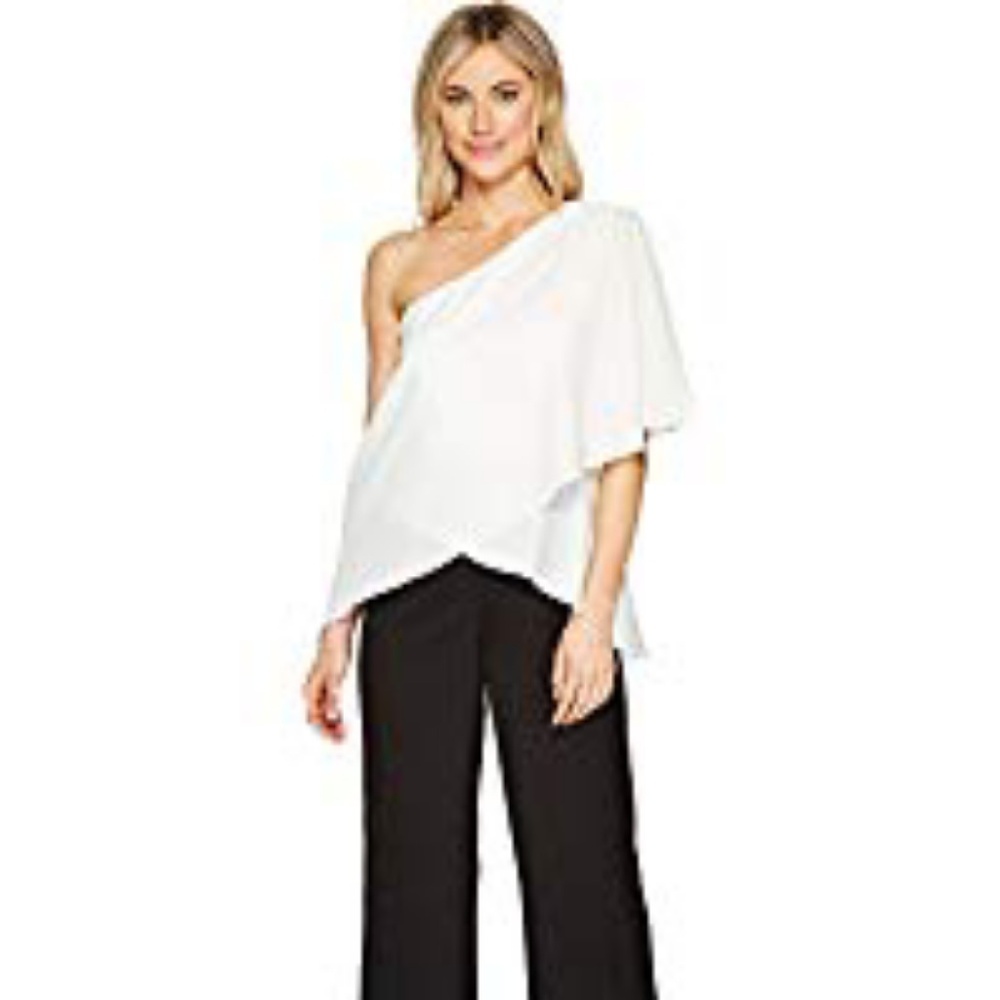 Sangria Women One Shoulder Color Blocked Jumpsuit